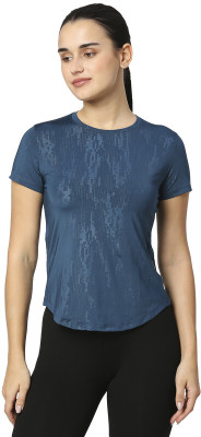 Laasa Sports Graphic Print Women Round Neck Blue T-Shirt