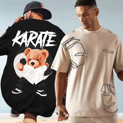 Jump Cuts Printed Men Round Neck Multicolor T-Shirt