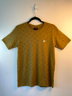 flaysian Self Design Men Round Neck Brown T-Shirt