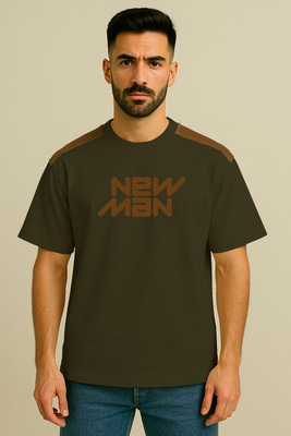 Culish Trend Printed Men Round Neck Green T-Shirt