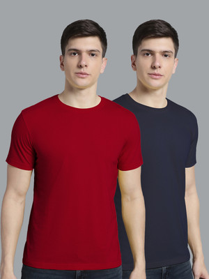 FBAR Solid Men Round Neck Multicolor T-Shirt