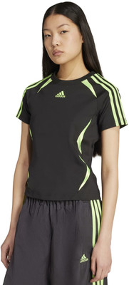 ADIDAS Solid Men Crew Neck Green T-Shirt