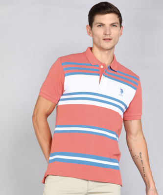 U.S. POLO ASSN. Colorblock Men Polo Neck Multicolor T-Shirt
