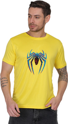 ARTIYAN Graphic Print Men Round Neck Yellow T-Shirt