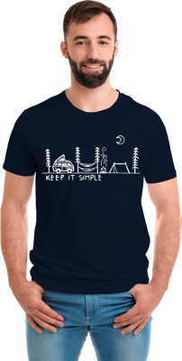 SmarTee Street Printed Men Round Neck Blue T-Shirt