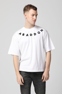ABADDON DARKNESS Printed Men Round Neck White T-Shirt