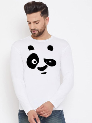 LV CARE Printed Men Round Neck White T-Shirt