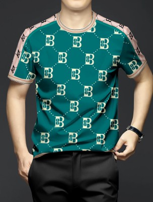 ugam traders Printed Men Round Neck Green T-Shirt