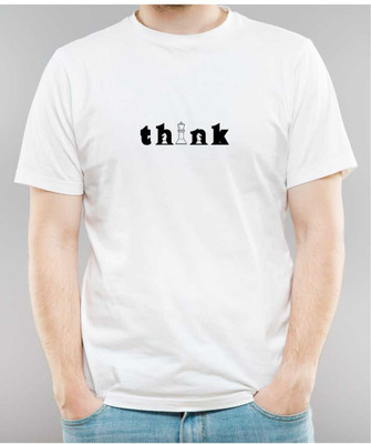 Ethereal Typography Men Round Neck White T-Shirt