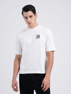 RED TAPE Printed Men Round Neck White T-Shirt