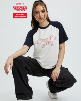 METRONAUT Printed Women Round Neck White T-Shirt