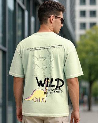 BEWAKOOF Printed Men Round Neck Green T-Shirt