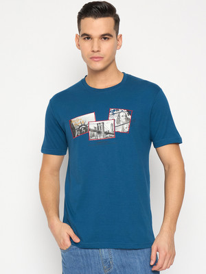 DUKE Printed Men Round Neck Blue T-Shirt