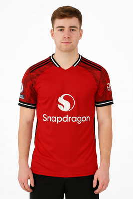 YUTU Printed Men Polo Neck Red T-Shirt