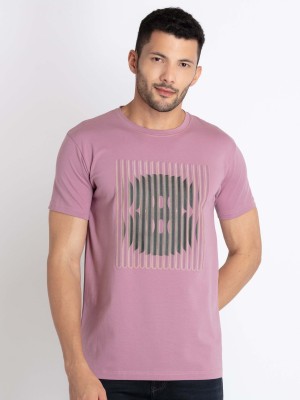 Status Quo Printed Men Round Neck Pink T-Shirt