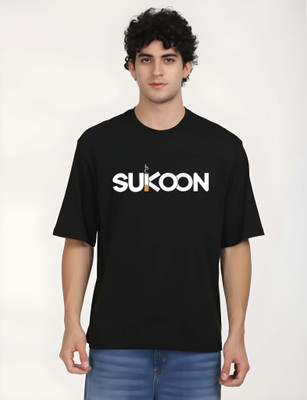 Kaido Typography Men Round Neck Black T-Shirt