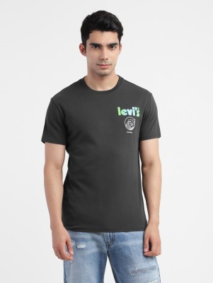 LEVI'S Graphic Print Men Crew Neck Black T-Shirt