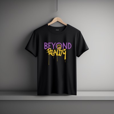 Young trendz Printed, Typography Men Round Neck Black T-Shirt