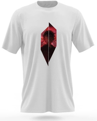 DUDEME Printed Men Round Neck White T-Shirt