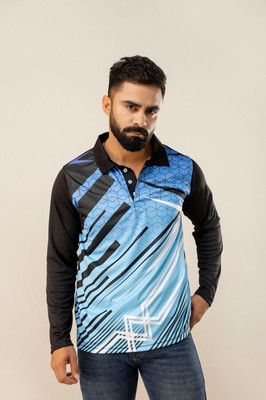 CHAVV Printed Men Polo Neck Multicolor T-Shirt
