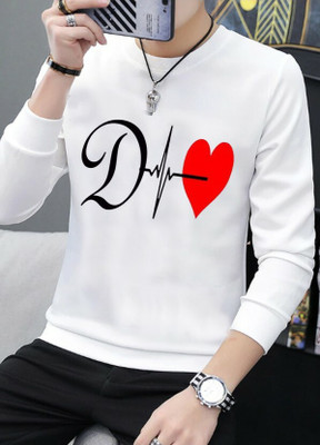 Piyush Printed, Typography Men Round Neck White T-Shirt
