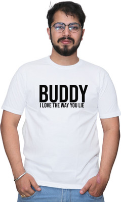 AWARA BACHA Printed Men Round Neck Black T-Shirt