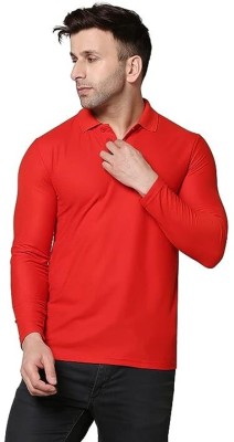 BK Collections Solid Men Polo Neck Multicolor T-Shirt