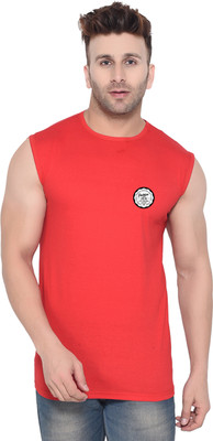 tfurnish Typography Men Round Neck Red T-Shirt