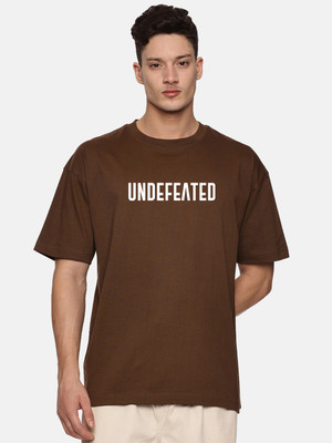 Chill Factor Printed Men Round Neck Brown T-Shirt