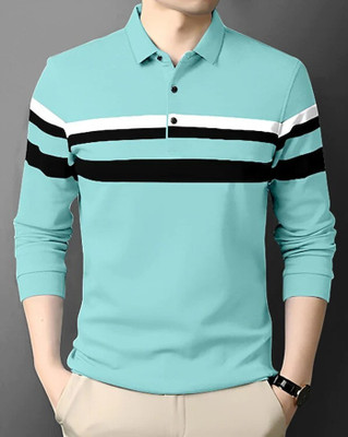 Autna Solid Men Polo Neck Green T-Shirt