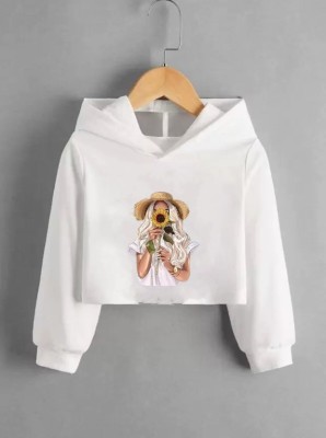 JSIYA Printed Women Hooded Neck White T-Shirt