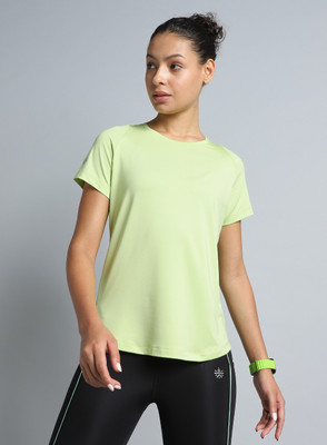 Cult Self Design Women Round Neck Green T-Shirt