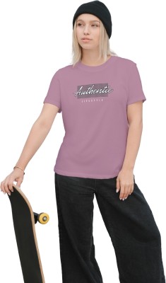 Rey Solid Women Round Neck Pink T-Shirt