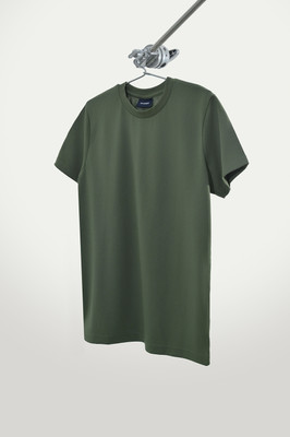 Normie Solid Men Round Neck Green T-Shirt