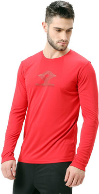 Shrey Printed Men Round Neck Red T-Shirt
