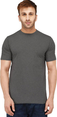 New Trends Collection Self Design Men Round Neck Grey T-Shirt
