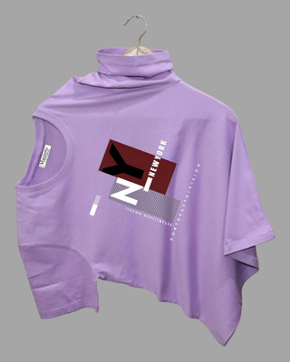 Magneto Printed Men Crew Neck Purple T-Shirt