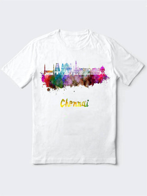 HamsaMART.com Printed Men Round Neck White T-Shirt