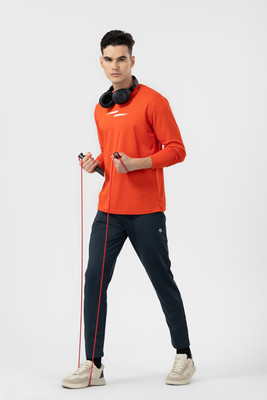 DRIZONE Solid Men Round Neck Orange T-Shirt