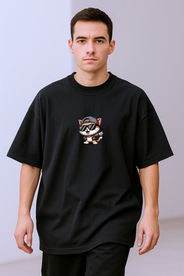 goodsign Printed Men Round Neck Black T-Shirt
