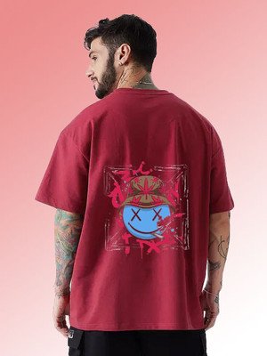 Kanhuzzz Printed Men Round Neck Red T-Shirt