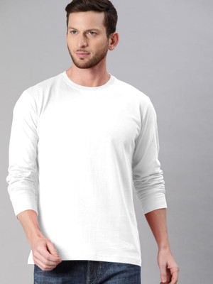 Nilan Solid Men Round Neck White T-Shirt