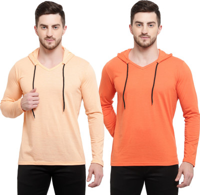 Tresna Trending Solid Men Hooded Neck Multicolor T-Shirt