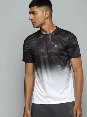 HRX by Hrithik Roshan Colorblock Men Round Neck White T-Shirt