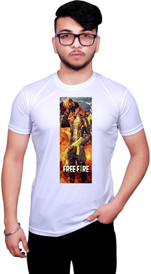 KRYONIX Printed, Typography Men Polo Neck White T-Shirt