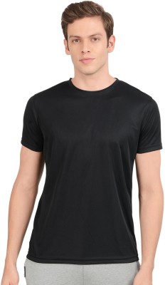 AWG All Weather Gear Solid Men Round Neck Black T-Shirt