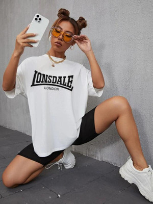 Calm Down Typography Women Round Neck White T-Shirt