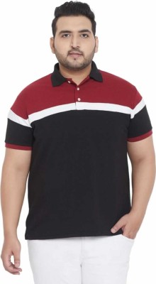 Gibbs Solid Men Polo Neck Black, White, Red T-Shirt