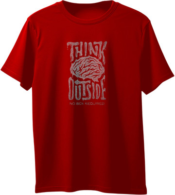 VIRAJ VINTAGE Graphic Print Men Round Neck Red T-Shirt