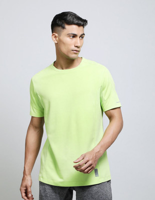 JOCKEY Self Design Men Round Neck Green T-Shirt